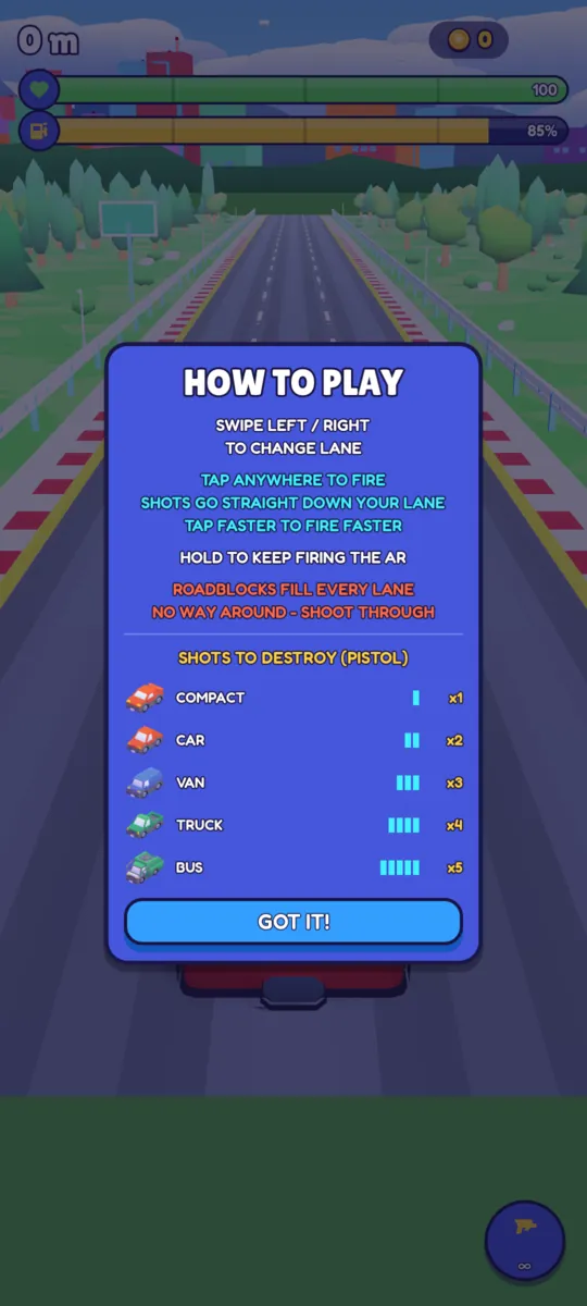 The how-to-play screen